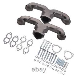 Rams Horn Exhaust Manifolds Kit for Chevy 283 305 327 350 400 Small Block SBC
