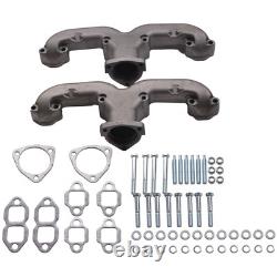 Rams Horn Exhaust Manifolds Kit for Chevy 283 305 327 350 400 Small Block SBC