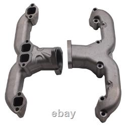 Rams Horn Exhaust Manifolds Kit for Chevy 283 305 327 350 400 Small Block SBC