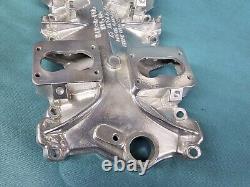 Rare Man-a-fre 4 Duece 4x2 Small Block Chevy Intake Manifold Sbc Hot Rat Rod