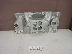 Rare Small Block Chevy Intake Thermodyne Driver Air Gap Holley or Edelbrock Carb