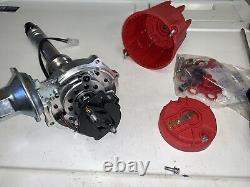 Red Small Big Block Chevy Pro Billet Distributor SBC BBC 350 454 Vacuum Advance