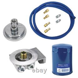 Remote Oil Filter Relocation Kit, Horizontal, Fits Small Block Chevy