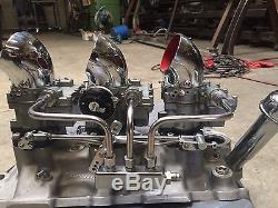 Rochester 3 Carburators With Offenhauser Manifold, Small Block Chevy, Vintage Sp