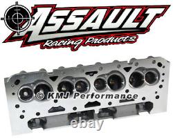 SBC 205cc Bare Aluminum Cylinder Heads Angle Plug 64cc Small Block Chevy 350 400