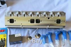 SBC 205cc X 64cc Bare Aluminum Cylinder Heads. RPC SB400S With Parts. NEW
