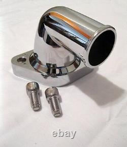 SBC BBC Small Block Chevy Chrome Thermostat Housing 90 Degree Water Neck Swivel