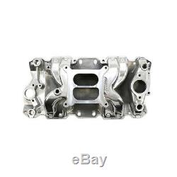 SBC Chevy 350 400 Polished Dual Plane Air Gap Aluminum High Rise Intake Manifold