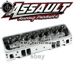 SBC Complete Aluminum Cylinder Heads Straight Plug 205cc Max. 650 Lift 3/8 Studs