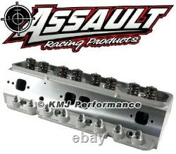 SBC Complete Aluminum Cylinder Heads Straight Plug 205cc Max. 650 Lift 3/8 Studs