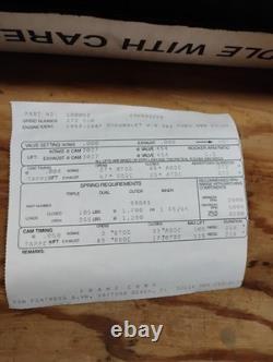 SBC Crane Hydraulic Flat Tappet Camshaft PN# 100052 NEW. SMALL BLOCK CHEVY