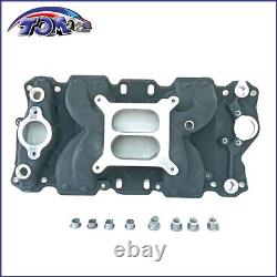 SBC Dual Plane Air Gap Intake Manifold for Small Block Chevy 350 400 1957-1995