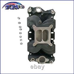 SBC Dual Plane Air Gap Intake Manifold for Small Block Chevy 350 400 1957-1995