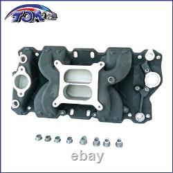 SBC Dual Plane Air Gap Intake Manifold for Small Block Chevy 350 400 1957-1995