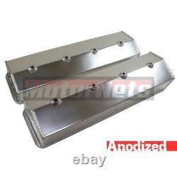 SBC Fabricate Anodized Aluminum Tall Valve Cover Center Bolt Vortec without hole