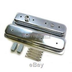 SBC LT1 Camaro Impala Polish Aluminum CenterBolt Valve Cover LT-1 clearanceNotch