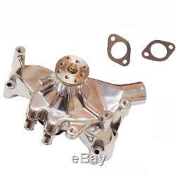 SBC Long Water Pump CHROME High Volume For 350 383 Small Block Chevy