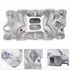 SBC Performer Aluminum Intake Manifold Fits 4-Barrel Small Block Chevy 305 327
