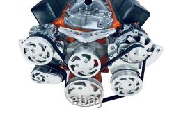 SBC Serpentine Pulley Conversion Kit ALT PS A/C Small Block Chevy 350 Triangles