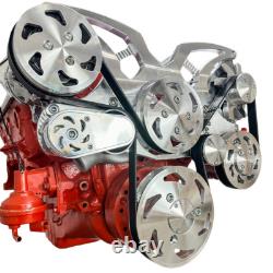 SBC Serpentine Pulley Conversion Kit ALT PS A/C Small Block Chevy 350 Triangles
