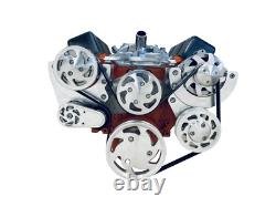SBC Serpentine Pulley Conversion Kit ALT PS A/C Small Block Chevy 350 Triangles