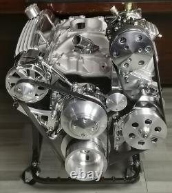 SBC Serpentine Pulley Conversion Kit Small Block Chevy 350 AC A/C LWP Air