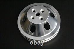 SBC Small Block Chevy 283 327 350 400 Aluminum Long Water Pump LWP Pulley Kit