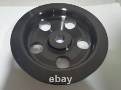 SBC Small Block Chevy 283 327 350 400 Black Alum Long Water Pump LWP Pulley Kit