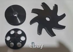 SBC Small Block Chevy 283 327 350 400 Black Alum Long Water Pump LWP Pulley Kit