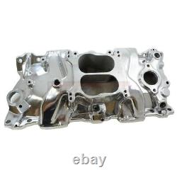 SBC Small Block Chevy 302 307 350 V8 Polished Aluminum Intake Manifold 1955-86