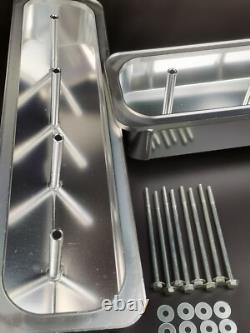 SBC Small Block Chevy 305-350 Center Bolt Aluminum Valve Cover & 14 Air Cleaner