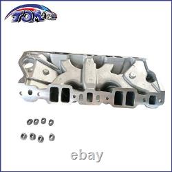 SBC Small Block Chevy 350 Dual Plane Satin Aluminum Intake Manifold 1955-95
