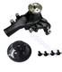 SBC Small Block Chevy Black Long Aluminum Water Pump + Single Groove Pulley Kit