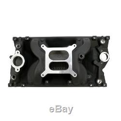 SBC Small Block Chevy Black Vortec Air Gap Aluminum Intake Manifold 350 400