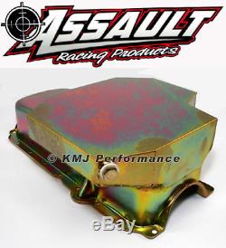 SBC Small Block Chevy Champ Style Zinc Oil Pan 8QT 86+ 1 Piece Rear Main Vortec