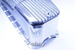 SBC Small Block Chevy Fin Polish Aluminum Oil Pan Gasket Timing Cover Kit 58-79