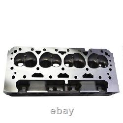 SBC Small Block Chevy GM Straight Plug Aluminum Cylinder Head Set 64cc 2.02/1.60