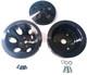 SBC Small Block Chevy LWP Black Power Steering Water Pump Crankshaft Pulley Kit