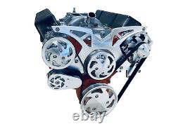 SBC Small Block Chevy Serpentine Pulley Conversion Kit ALT A/C 283 350 400