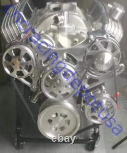 SBC Small Block Chevy Serpentine Pulley Conversion Kit ALT PS A/C 283 350 400