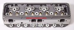 SBC Small Block Chevy Straight Plug Aluminum Cylinder Head Set 64cc 2.02/1.60