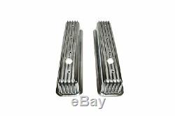 SB Chevy SBC VORTEC Finned Center Bolt Aluminum Valve Cover Kit 87-Up 305 350