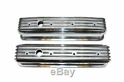 SB Chevy SBC VORTEC Finned Center Bolt Aluminum Valve Cover Kit 87-Up 305 350