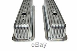 SB Chevy SBC VORTEC Finned Center Bolt Aluminum Valve Cover Kit 87-Up 305 350