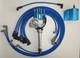 SMALL BLOCK CHEVY 350 BLUE Small Cap HEI Distributor + Coil +WIRES under exhaust