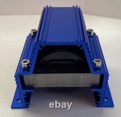 SMALL BLOCK CHEVY 350 BLUE Small Cap HEI Distributor + Coil +WIRES under exhaust