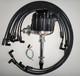SMALL BLOCK CHEVY BLACK HEI Distributor & 8mm SPARK PLUG WIRES under Exhaust