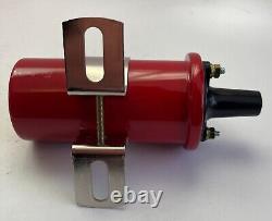 SMALL BLOCK CHEVY Red Small HEI Distributor + RED 45K Coil +SPARK PLUG WIRES