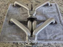 Sanderson CC158 Header Set Small Block Chevy Plain Steel Raw Metal
