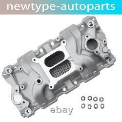 Satin Aluminum Intake Manifold for Small Block Chevy SBC 305 327 350 400 57-86